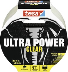 tesa® Ultra Power Clear Repairing Tape - Przezroczysta taśma naprawcza do niewidocznych napraw - odporna na warunki atmosferyczne i rozrywana ręcznie - 10 mx 48 mm Taśma naprawcza tesa  56496-00000-00 ULTRA POWER CLEAR (D x S) 10 m x 48 mm 10 m 1 szt.