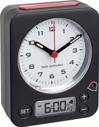 Budzik TFA Dostmann COMBO Funk-Wecker 60.1511.01, czarny