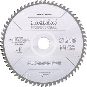 Tarcza tnąca Metabo ALUMINIUM CUT PROFESSIONAL 254 x 30 x 2 mm 1 szt.