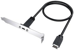Kabel przedłużający GrauGear Type-E do Type-C® ze wspornikiem gniazda PCI Karta interfejsu USB-C® 3.1 Gen2 GrauGear G-AD-ETC-10G G-AD-ETC-10G 1 Port