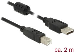 Kabel USB Delock DELOCK Kabel USB 2.0 Typ-A > Typ-B 2,0 m, USB 2.0, Złącze męskie USB-A, Złącze męskie USB-B, 2.00 m
