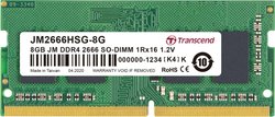 Transcend JetRAM Pamięć robocza do laptopów - moduł  DDR4 8 GB 1 x 8 GB Non-ECC 2666 MHz 260 pin SO-DIMM CL19 JM2666HSG-8G