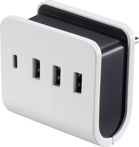 VOLTCRAFT UC-4ACX001 Ładowarka USB 24 W gniazdo Maksymalne natężenie wyjściowe 4.8 A Ilość wyjść: 4 x USB, złącze żeńskie USB-C