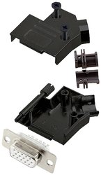 Zestaw listew żeńskich D-Sub encitech D45ZK09-BK-HDS15-W-K 6355-8104-11, rzędy: 3, styki: 15, 45 °, 1 szt.