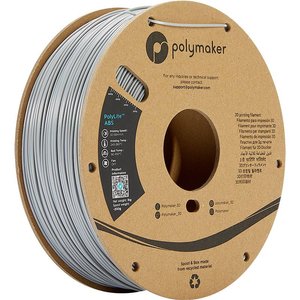 Filament do drukarek 3D ABS Polymaker PE01003, Średnica filamentu: 1.75 mm, 1000 g, szary