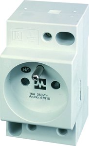 Gniazdo Modlink MSVD Francja 250VAC / 16A zaciski śrubowe do montażu na szynie nośnej Gniazdko Murr Elektronik  1 szt.