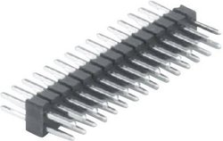 Listwa pinowa prosta W & P Products 712-1-040-1-10-00, RM 1,27 mm, 2x20 pin, 1 A, czarna