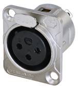 Złącze męskie XLR Rean AV RC3FDL RC3FDL, złącze żeńskie do wbudowania, 1 szt.