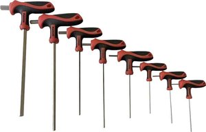 Zestaw wkrętaków imbusowych z uchwytem T Wkrętak imbusowy Kunzer 7TGSI08 7TGSI08