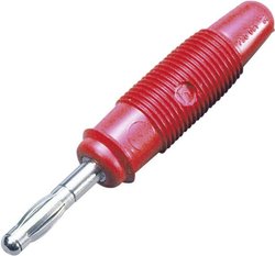 Wtyk lamelkowy SKS Hirschmann, O 4 mm, 32 A, 60 V/DC, czerwony