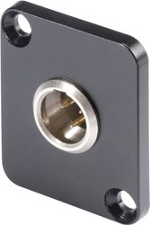Złącze mini XLR, z kołnierzem, żeńskie, 3-Pin Hicon HI-XMDM.3
