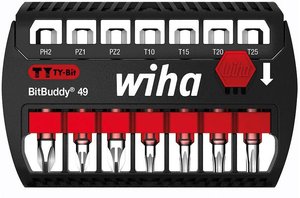 Zestaw bitów Wiha BitBuddy® Ty-Bit 49 mm Phillips, Pozidriv, TORX® 7-częściowy W pudełku 1/4'' (42117) Bity Wiha  42117 1 szt. krzyżakowy Phillips, krzyżakowy Pozidriv, TORX wewnętrzny