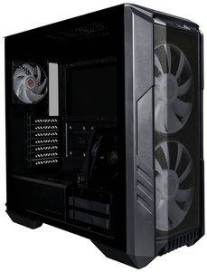 Cooler Master HAF 500 Midi Tower Obudowa do komputera  czarny z 3 wentylatorami LED, z okienkiem, z filtrem przeciwkurzowym