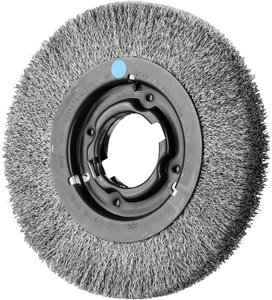 PFERD Szczotka okrągła, szeroka, niezwiązana, RBU Ø 200 x 25 mm, zmienny otwór, drut ze stali nierdzewnej Ø 0,30 do szlifierki stołowej 1  43701260 1 szt.
