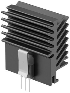 Fischer Elektronik wytłaczany radiator do zespołu sprężyn ustalających SK 640/75 SA Radiator żeberkowy Fischer Elektronik SK 640/75 SA 5.8 K/W