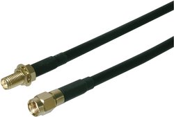 Kabel przedłużający anteny WiFi Digitus DB-560200-050-S, [1x złącze męskie RP-SMA - 1x złącze żeńskie RP-SMA], 5.00 m, czarny