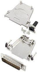 Zestaw listew męskich D-Sub encitech DTZF25-HDP44-W-K 6355-8063-03, rzędy: 3, styki: 44, 180 °, 1 szt.