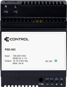 Zasilacz na szynę DIN C-Control PSD-303, 12 Vdc, 4.5 A, 54 W