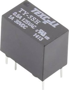 Przekaźnik drukowany Texcell TY-5SH 1405604, monostabilny, 1 cewka, 60 V/DC, 125 V/AC, 2 A, 1 szt.