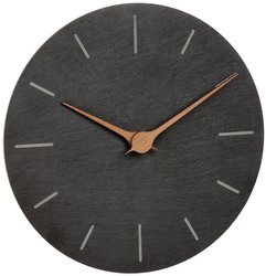 TFA Dostmann 60.3068.10 Kwarcowy Zegar ścienny 25 cm x 4.3 mm slate cicha praca mechanizmu