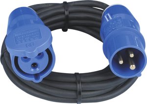 REV 0577710555 zasilanie przedłużacz  16 A czarny 5.00 m H05RR-F 3G 1,5 mm²