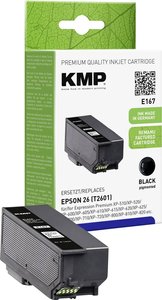 KMP Tusz Zamiennik Epson 26, T2601 Czarny  atrament KMP E167 1626,4801, 1 szt.
