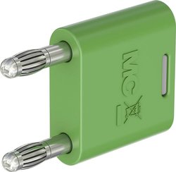 Złączka bananowa Stäubli KS2-4N-19 64.4010-25 Średnica pinu: 4 mm Rozstaw kołków: 19 mm zielony 1 szt.