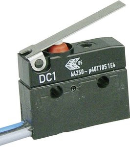 Mikroprzełącznik DC1C-C3LC 250 V/AC 6 A 1 x wł/(wł) ZF IP67 chwilowy 1 szt.