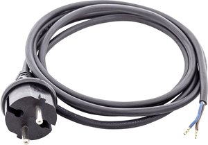 Gumowy kabel przyłączeniowy z wtyczką konturową 5 m kabel HAWA 1008278, 5.00 m, czarny
