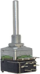 Potencjometr obrotowy 1-obrotowy, z przełącznikiem wciskanym mono 0.2 W 100 kΩ Potentiometer Service 63250-01402-5838/B100K 1 szt.