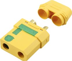 Złącze żeńskie akumulatora XT90-S Reely RE-6685311 pozłacane, zawiera anty blitz 1 szt.