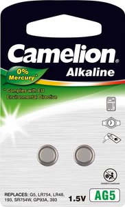 Ogniwo guzikowe Camelion AG5 alkaliczno-manganowe 66 mAh 1.5 V 2 szt.