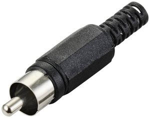 Złącze męskie RCA/Cinch TRU COMPONENTS TC-10336008, niklowany, złącze męskie proste, 1 szt.