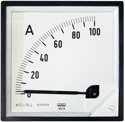 Lumel MA19 100A/60mV Miernik do zabudowy 96 x 96 mm  100 A/DC (60 mV) ruchoma cewka