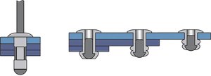 Nit ślepy Bralo Multigip 1100004013, aluminium/stal ocynkowana, 4  x 13 mm, 250 szt.