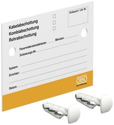 Tabliczka identyfikacyjna OBO KS-S f. systemy ociepleń Akcesorium montażowe OBO Bettermann 7205425 1 szt.
