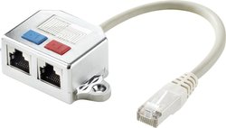 Adapter T LAN RJ45 Renkforce RJ45 [2x złącze żeńskie RJ45 - 1x złącze męskie RJ45]