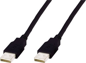 Kabel USB Digitus AK-300100-030-S, USB 2.0, Złącze męskie USB-A, Złącze męskie USB-A, 3.00 m
