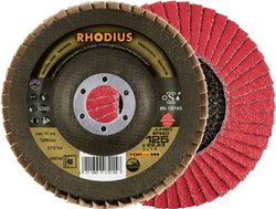 Ściernica listkowa RHODIUS JUMBO SPEED EXTENDED 125 x 22,23mm K40 INOX kątowa Tarcza lamelkowa Rhodius JUMBO SPEED PACK 211311 Średnica 125 mm 5 szt.