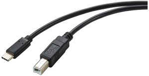 Renkforce  Kabel USB  USB 2.0  Złącze męskie USB-C®, Złącze męskie USB-B  480 MBit/s Kabel USB Renkforce RF-5720420, USB 2.0, Złącze męskie USB-C®, Złącze męskie USB-B, 2.00 m