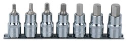 Zestaw bitów nasadowych 1/2", CHROMEplus z gniazdem sześciokątnym, 7 szt. 5-14mm, krótkie Zestaw kluczy nasadowych KS Tools 918.1335 918.1335