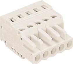 5-bieg. raster 5 mm / 0.197 in, jasnoszary WAGO 721-105/026-000 gniazdo