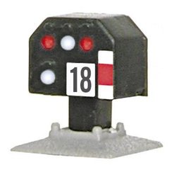 Semafor zaporowy niski kolei DB, Viessmann 4418, 4 LED-y, 12 - 16 V DC / AC, skala N