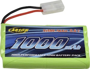 Pakiet akumulatorów (NiMH) 9.6 V 1000 mAh  Carson Modellsport  Wtyczka Tamiya