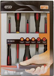 Zestaw wkrętaków, Ergo, izolowany, 5 szt., płaskie+Ph Zestaw wkrętaków Bahco Ergo BE-9881S