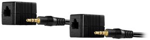 Audio Extender audio, stereo (jack 3,5 mm) LINDY 70450, przez kabel sieciowy RJ45, 100 m