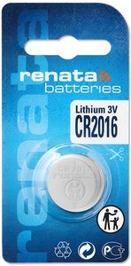 Bateria guzikowa, litowa Renata CR 2016, 3V, 80 mAh