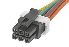 Obudowa złącza pin żeńskiego na kabel Molex MOL Power & Signal Sol. 451320603, piny: 6, 5 A, 1 szt.