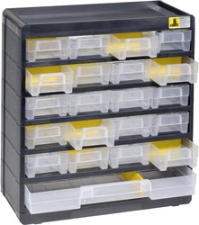 Szafka z pudełkami Allit VarioPlus Basic 32 458090 (S x W x G) 300 x 335 x 135 mm czarny, żółty 1 szt.