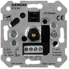 Ściemniacz LV do transformatorów magnetycznych R, L 6-120W i lamp LED z funkcją push-off/change... Siemens 5TC8263
